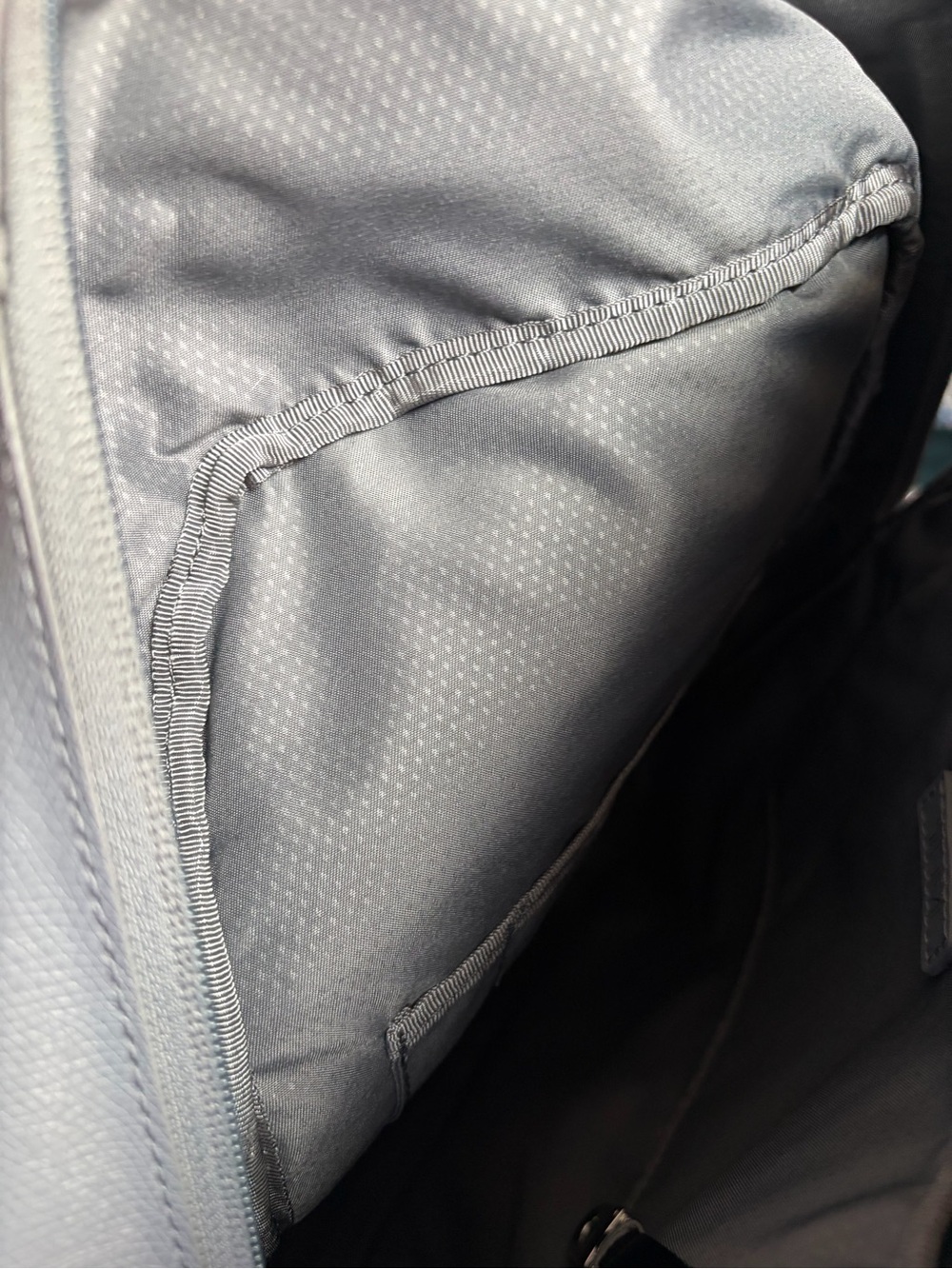 Tumi Women’s Gray Leather Studded Backpack. Large size.
NWOT. Never used it. - Picture 10 of 16